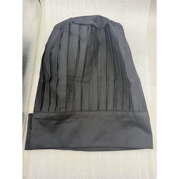 Tall Chef Hat in Black 12 inch Long 1 piece UNUSED - Picture 4 of 9